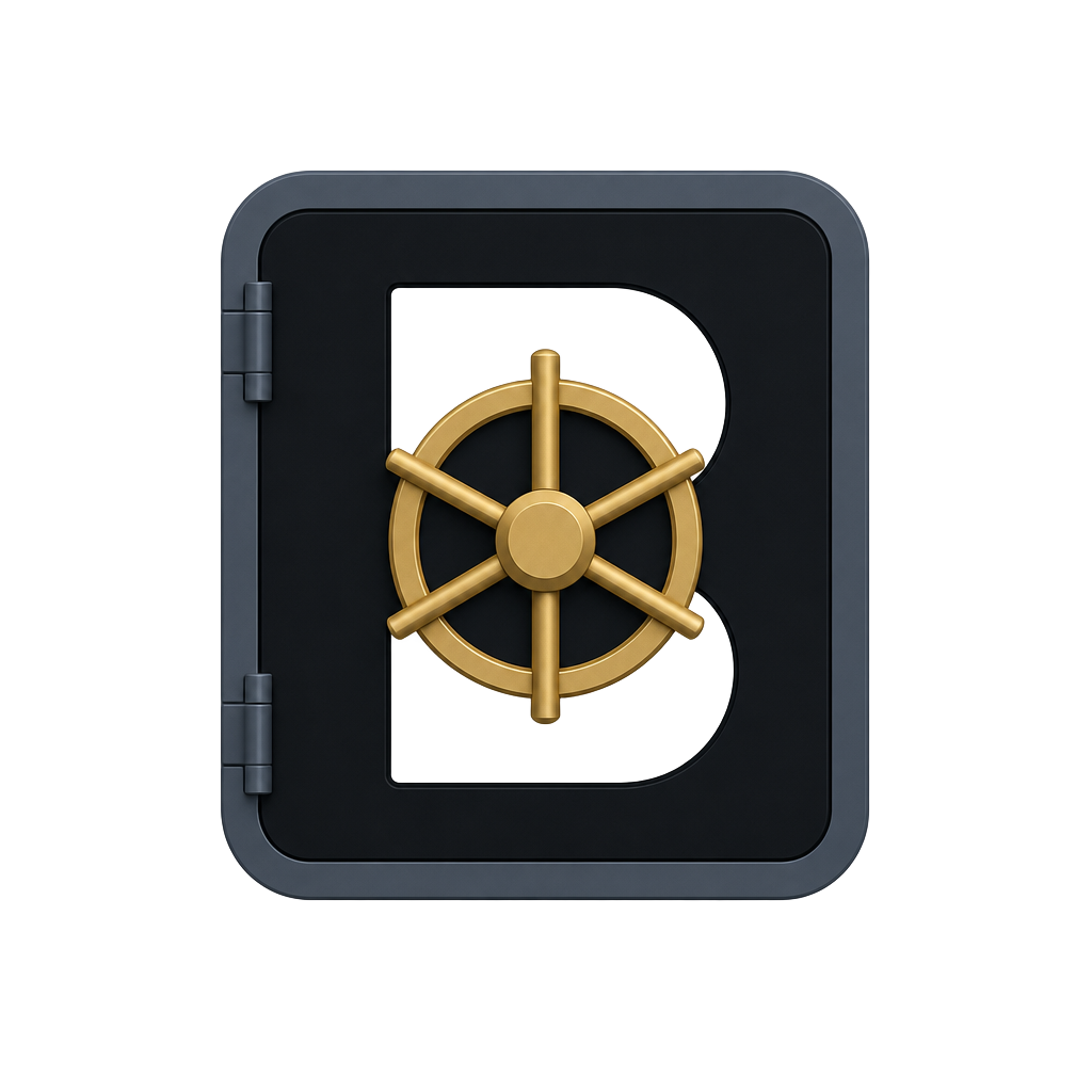 Bobby Vault Obsidian Gold beeldmerk, light background