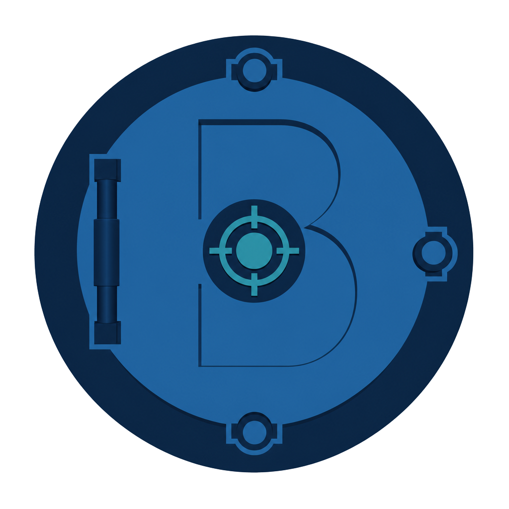 Bobby Vault Vault Blue beeldmerk, light background